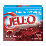 Jell-o Gelatin Dessert Sugar Free Black Cherry Low Calorie Full-Size Picture